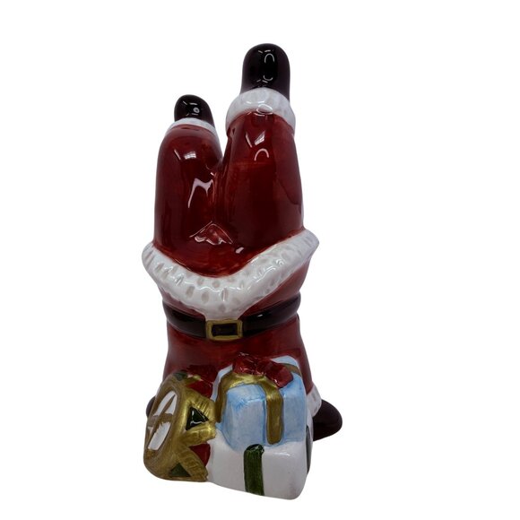 Vintage Fitz and Floyd Tumbling Santa Figurine Set Playful Christmas Decor - Picture 3 of 13